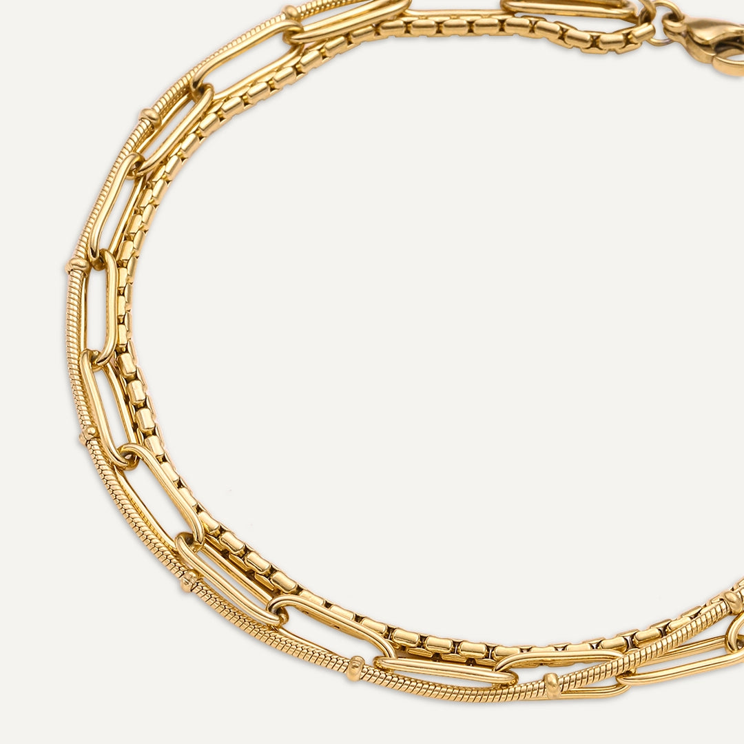 Vibes | Stacked Rhythm Bracelet | 18K Gold-Plated
