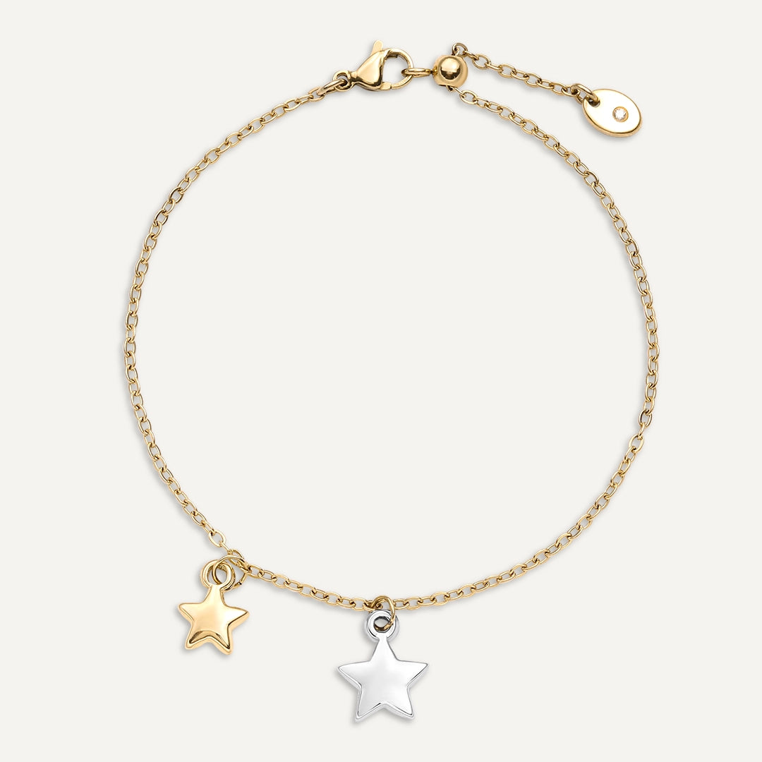 Vibes | Starry Mood Bracelet | 18K Gold & White Gold-Plated