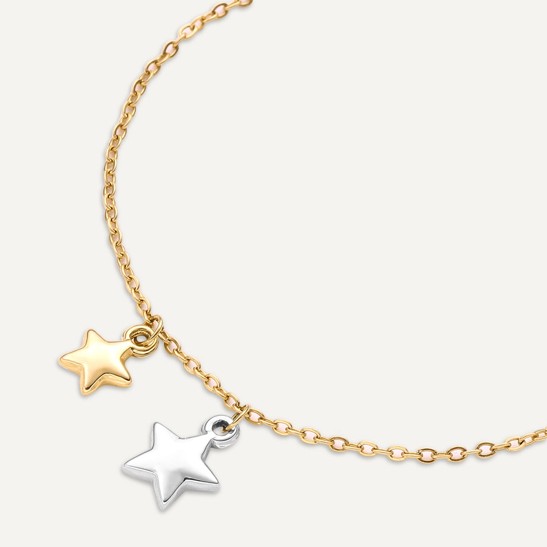 Vibes | Starry Mood Bracelet | 18K Gold & White Gold-Plated