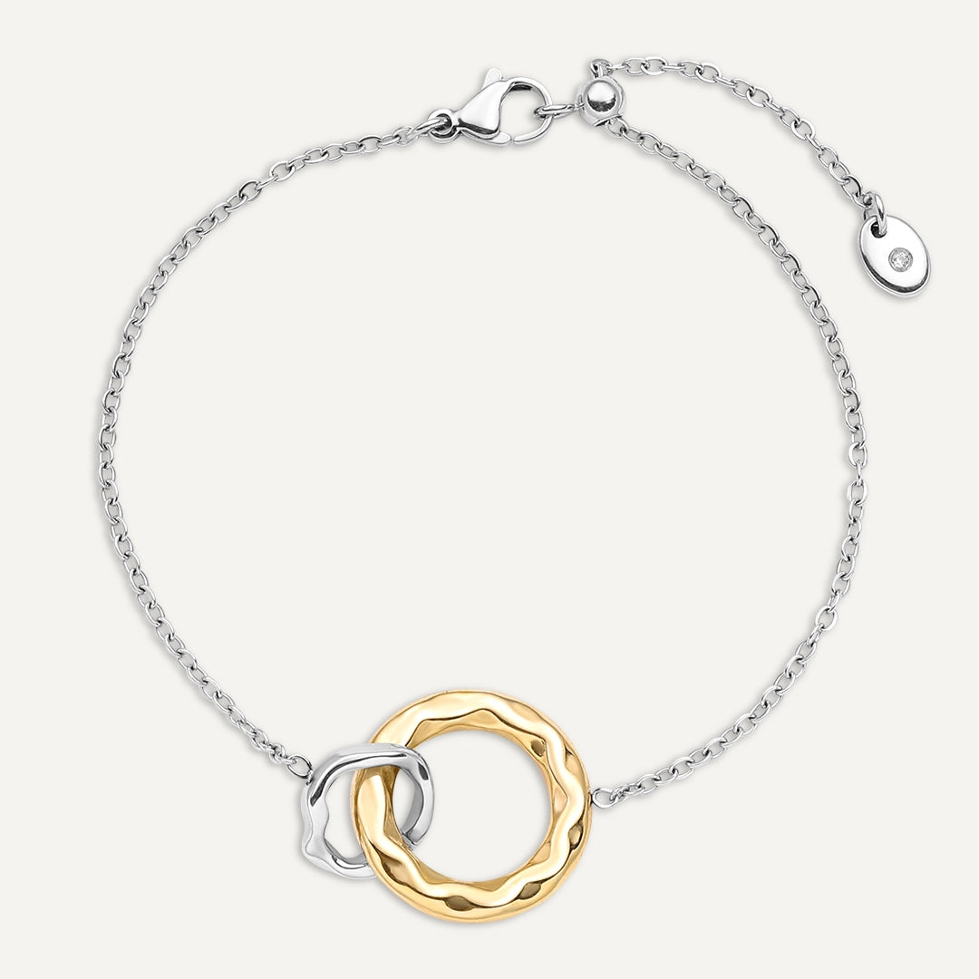 Vibes | Ripple Bond Bracelet | 18K Gold & White Gold-Plated
