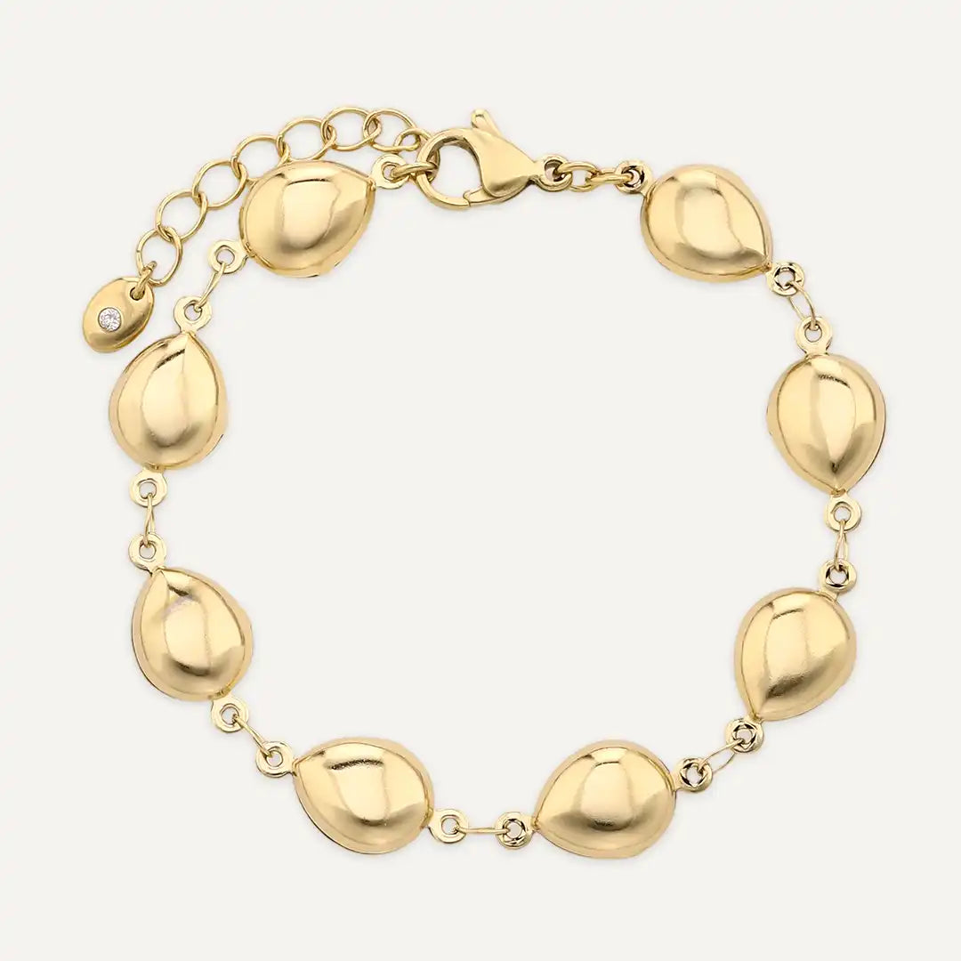 Vibes | Teardrop Link Bracelet | 18K Gold-Plated