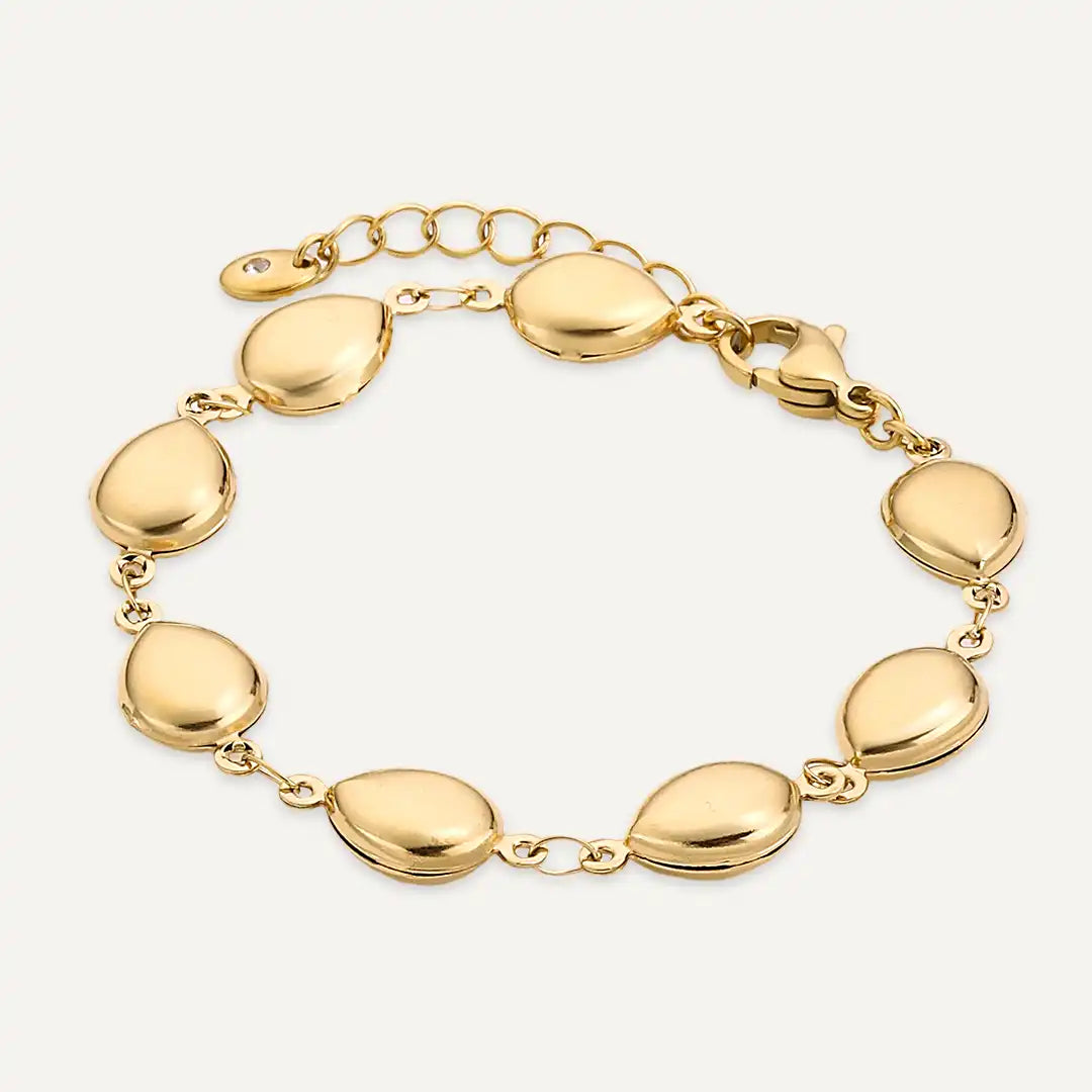 Vibes | Teardrop Link Bracelet | 18K Gold-Plated