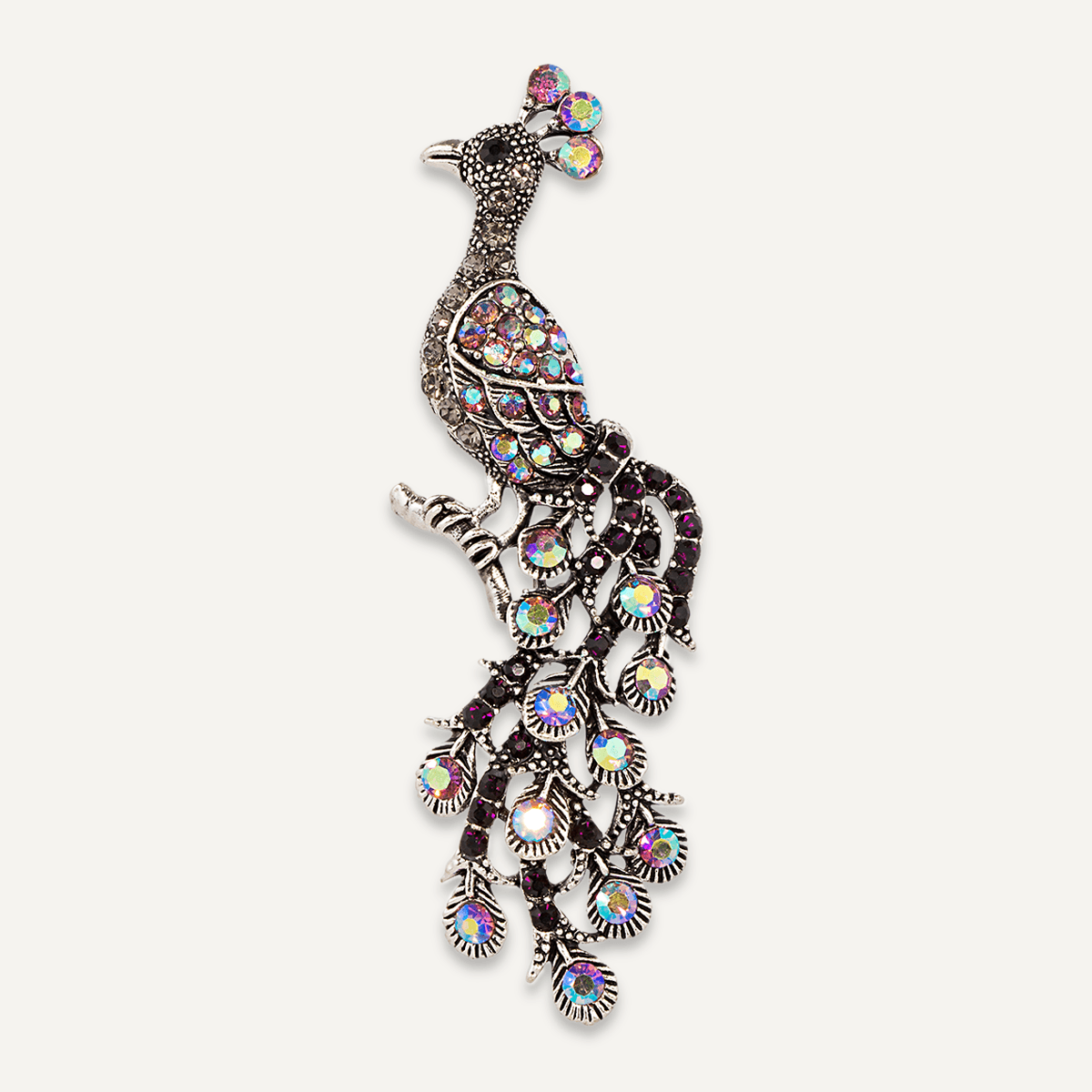 Crystal Peacock Pin Brooch - D&X Retail