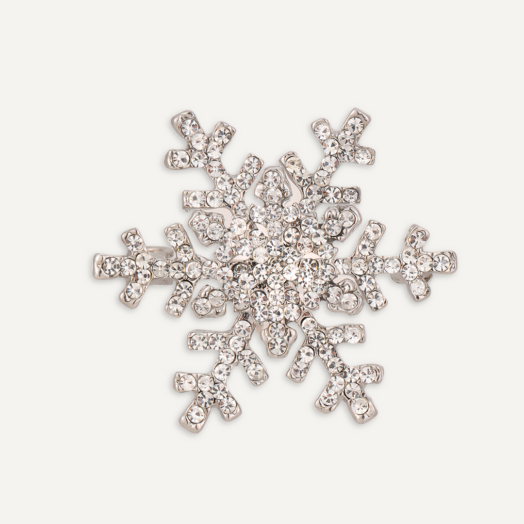 Snowflake Crystal Brooch