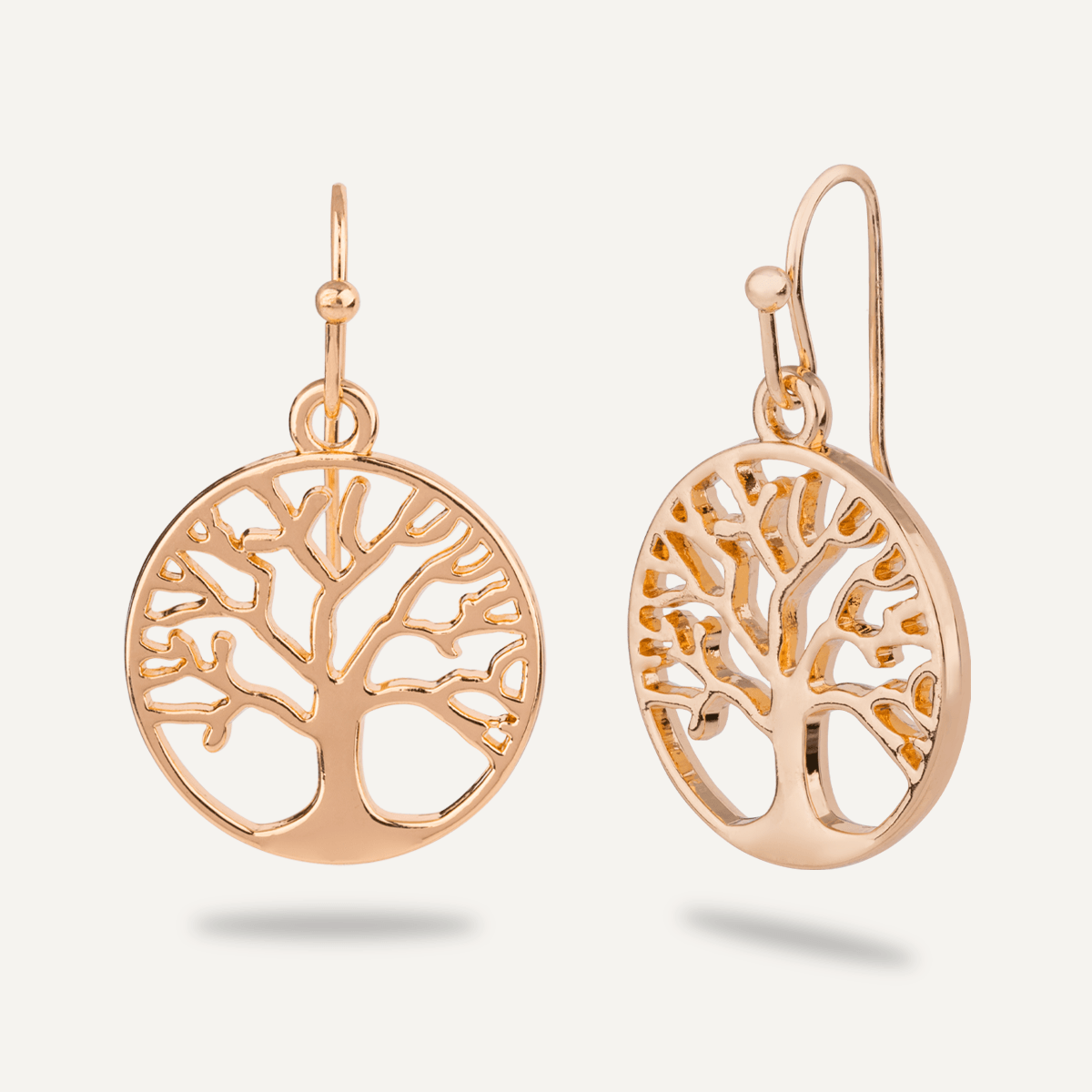 Eternal Tree of Life Hoop Earrings in Gold - D&X Retail