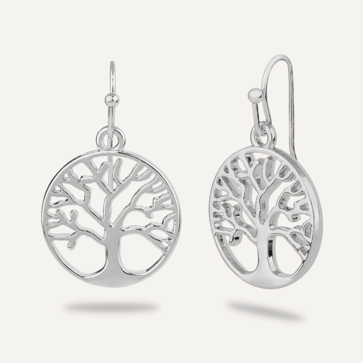 Eternal Tree of Life Hoop Earrings in Silver - D&X Retail