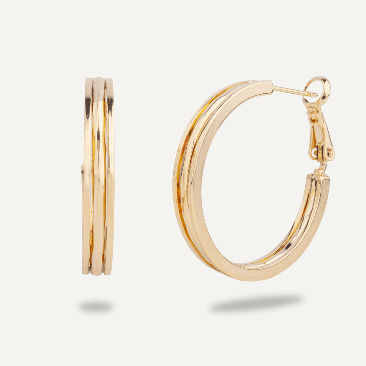 Alesha Gold Hoop Lever Earrings - D&X Retail