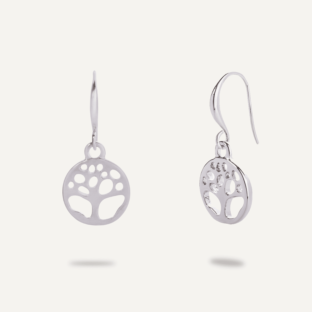 Emily Tree of Life Drop Earrings In Silver-Tone - D&X Retail