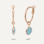 Cerulean Circular Gold Lever Earrings - D&X Retail