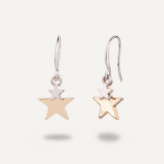 Keira Silver Mixed Star Duo Earrings - D&X Retail