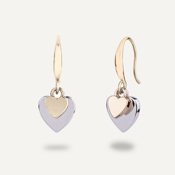 Keira Mixed Heart Duo Earrings In Gold & Silver-Tone