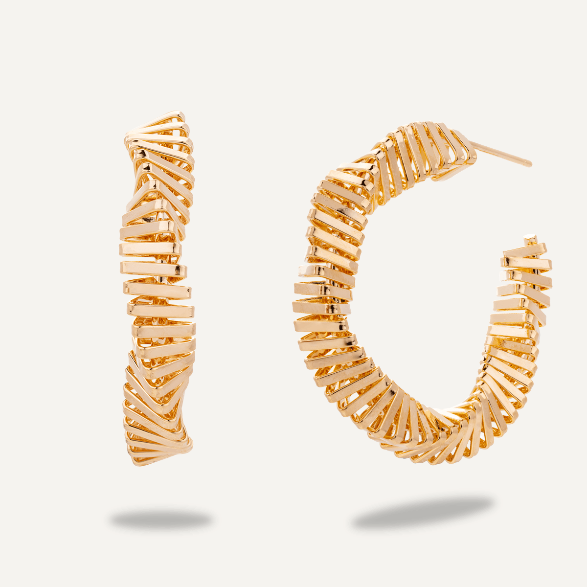 Twisted Gold Abstract Hoops - D&X Retail
