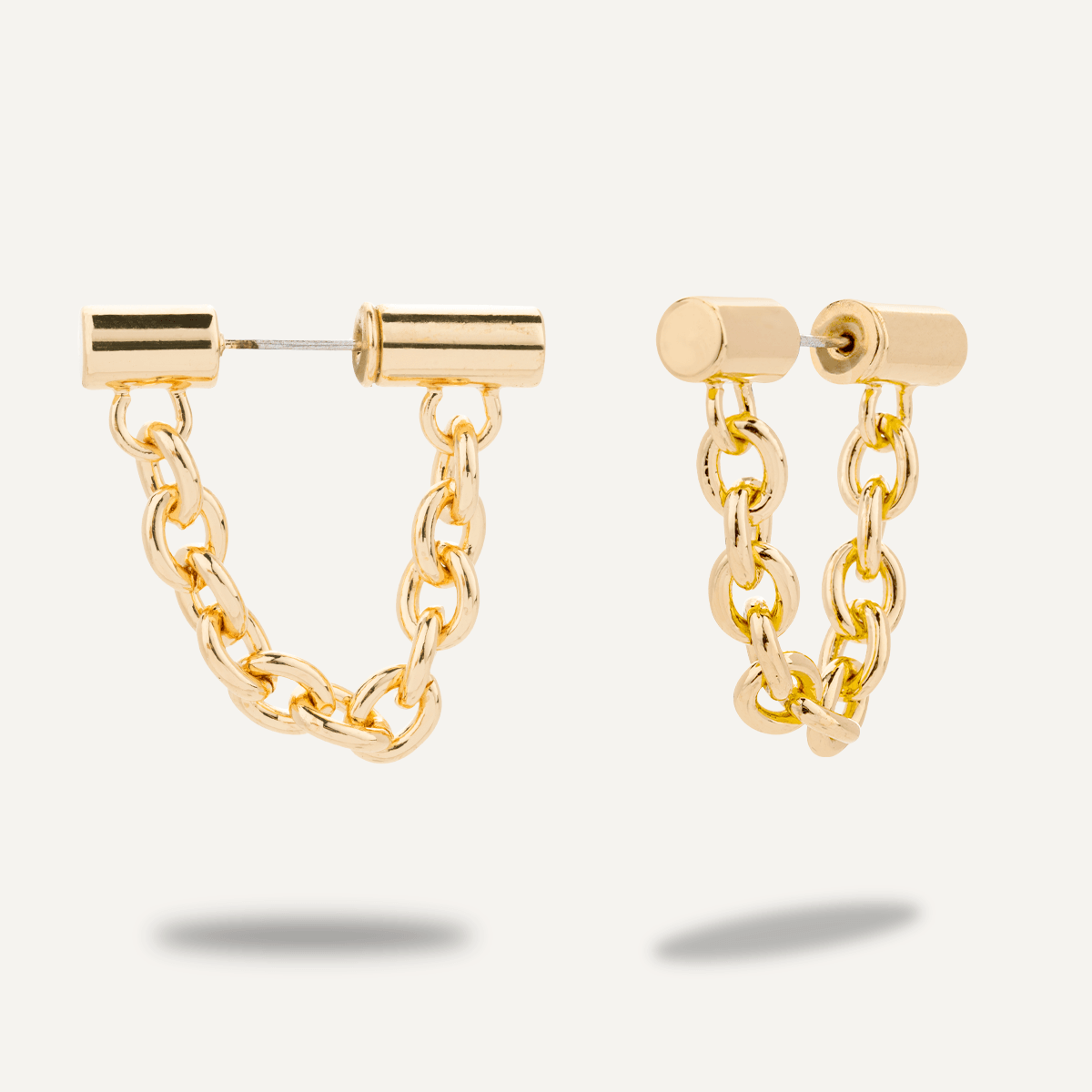 Alesha Gold Chain-Link Earrings - D&X Retail