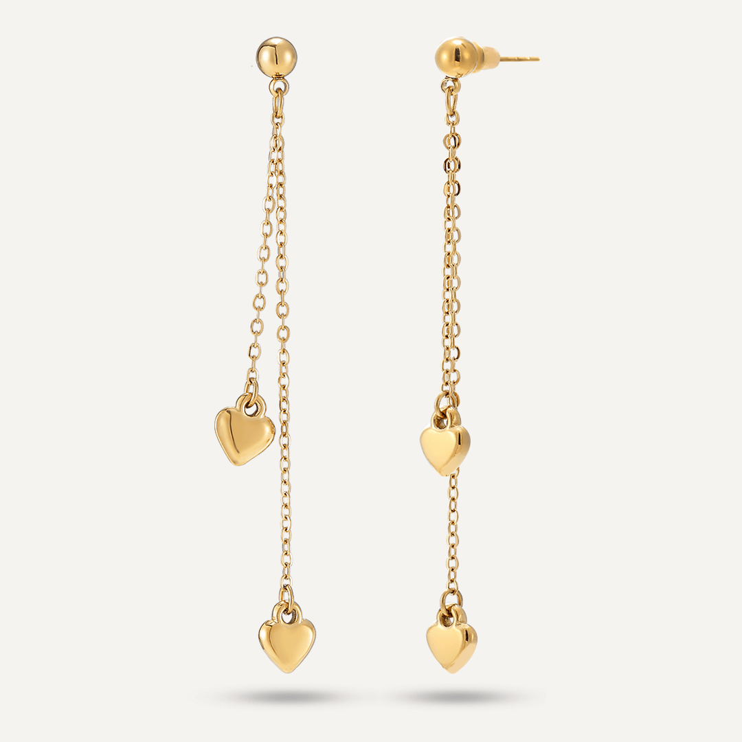 Keira Heart Post Earrings In Gold-Tone