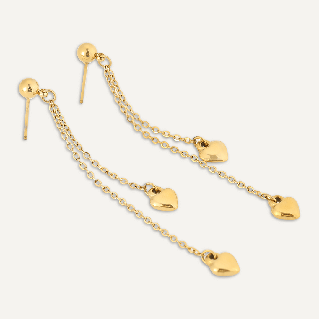 Keira Heart Post Earrings In Gold-Tone