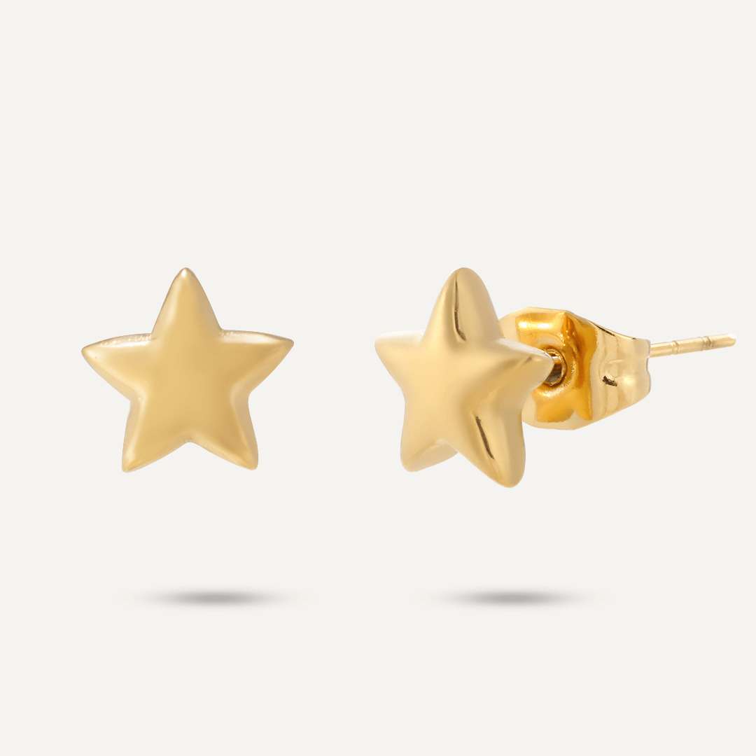 Star Stud Earrings In Gold-Tone