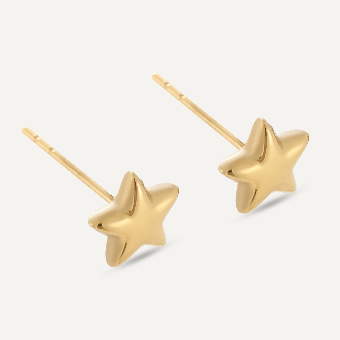 Star Stud Earrings In Gold-Tone