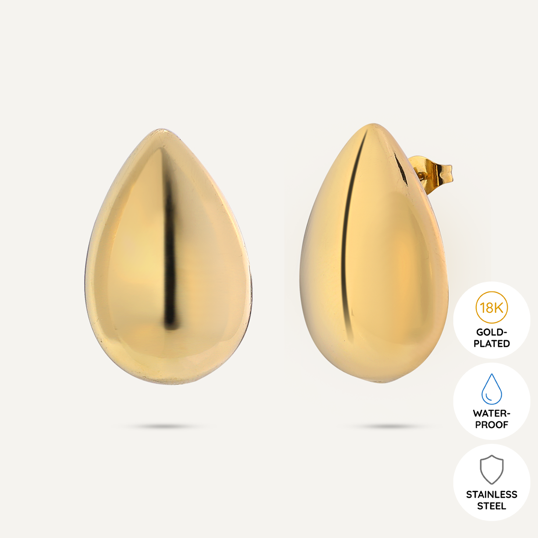 Vibes | Dewdrop Post Earrings | 18K Gold-Plated