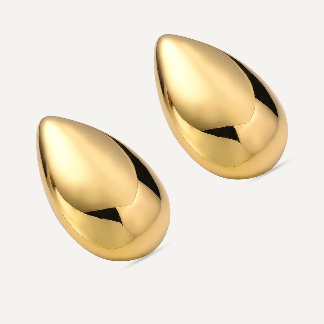 Vibes | Dewdrop Post Earrings | 18K Gold-Plated