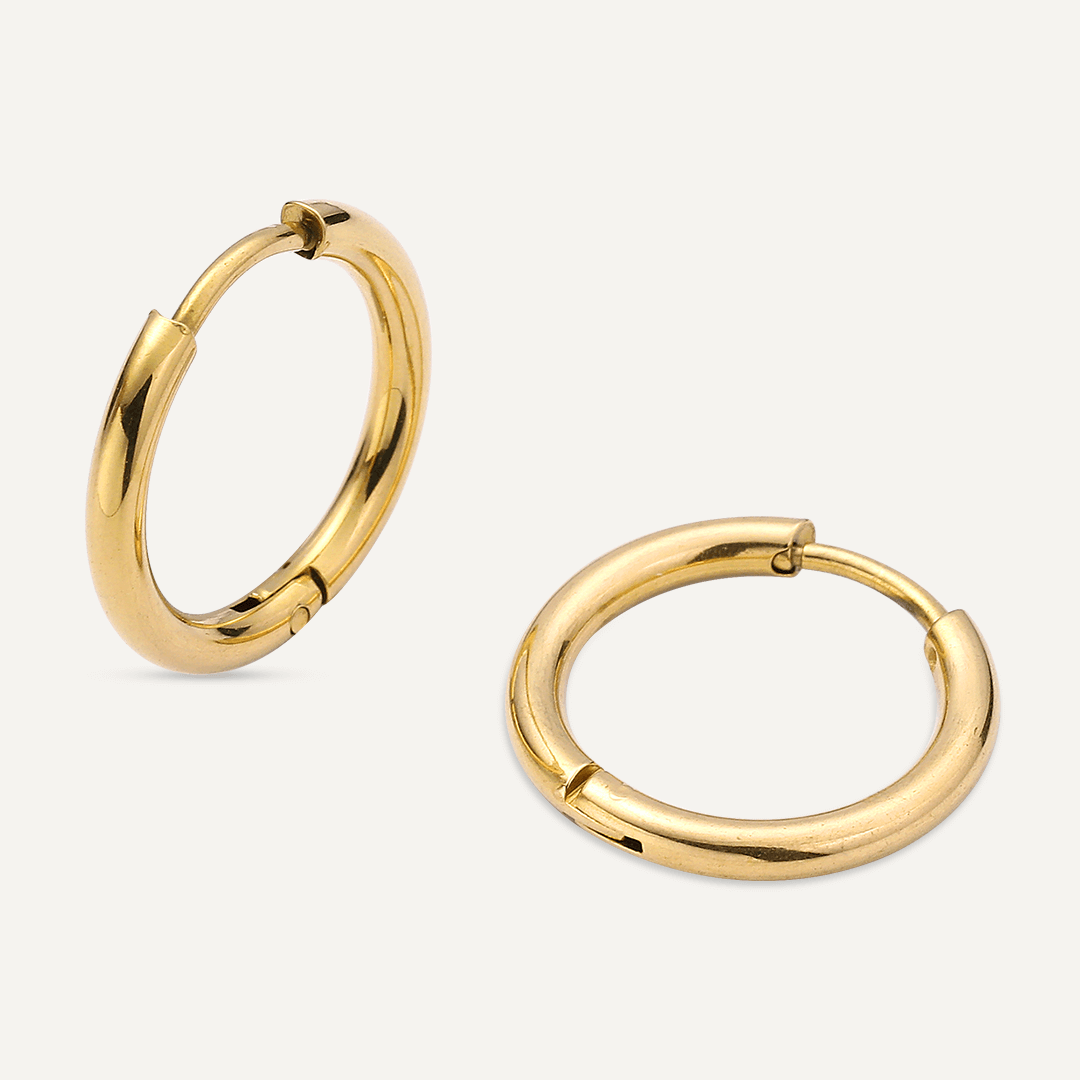 Vibes | Classic Hoop Earrings | 3 Pairs | 18K Gold-Plated