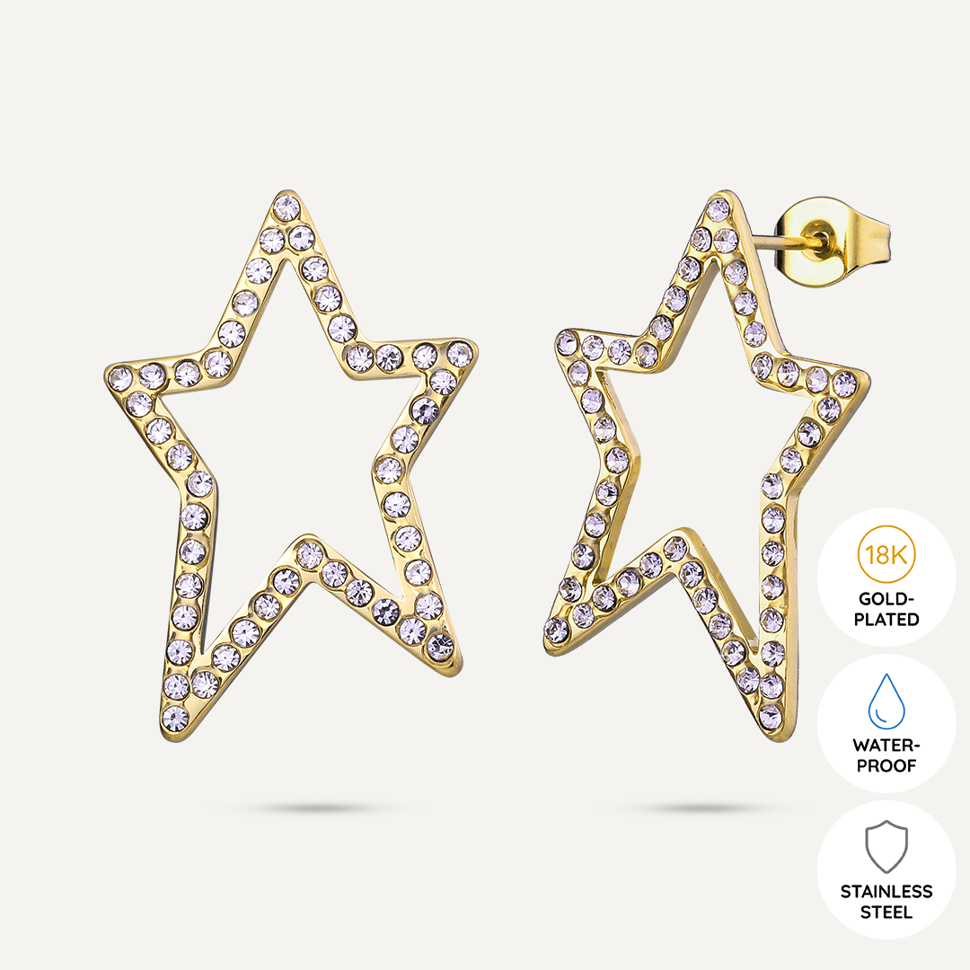 Vibes | Starry Dream Post Earrings | 18K Gold-Plated