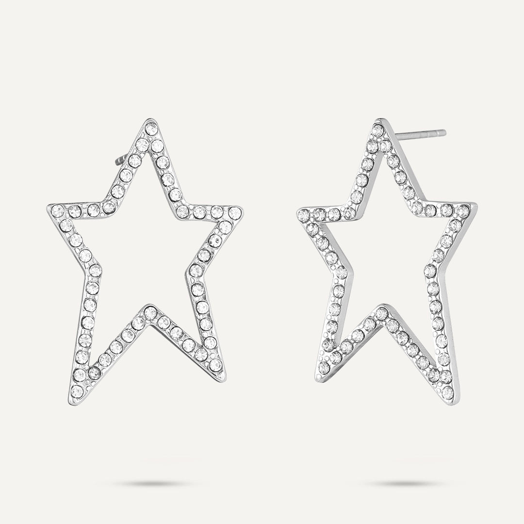 Vibes | Starry Dream Post Earrings | White Gold-Plated