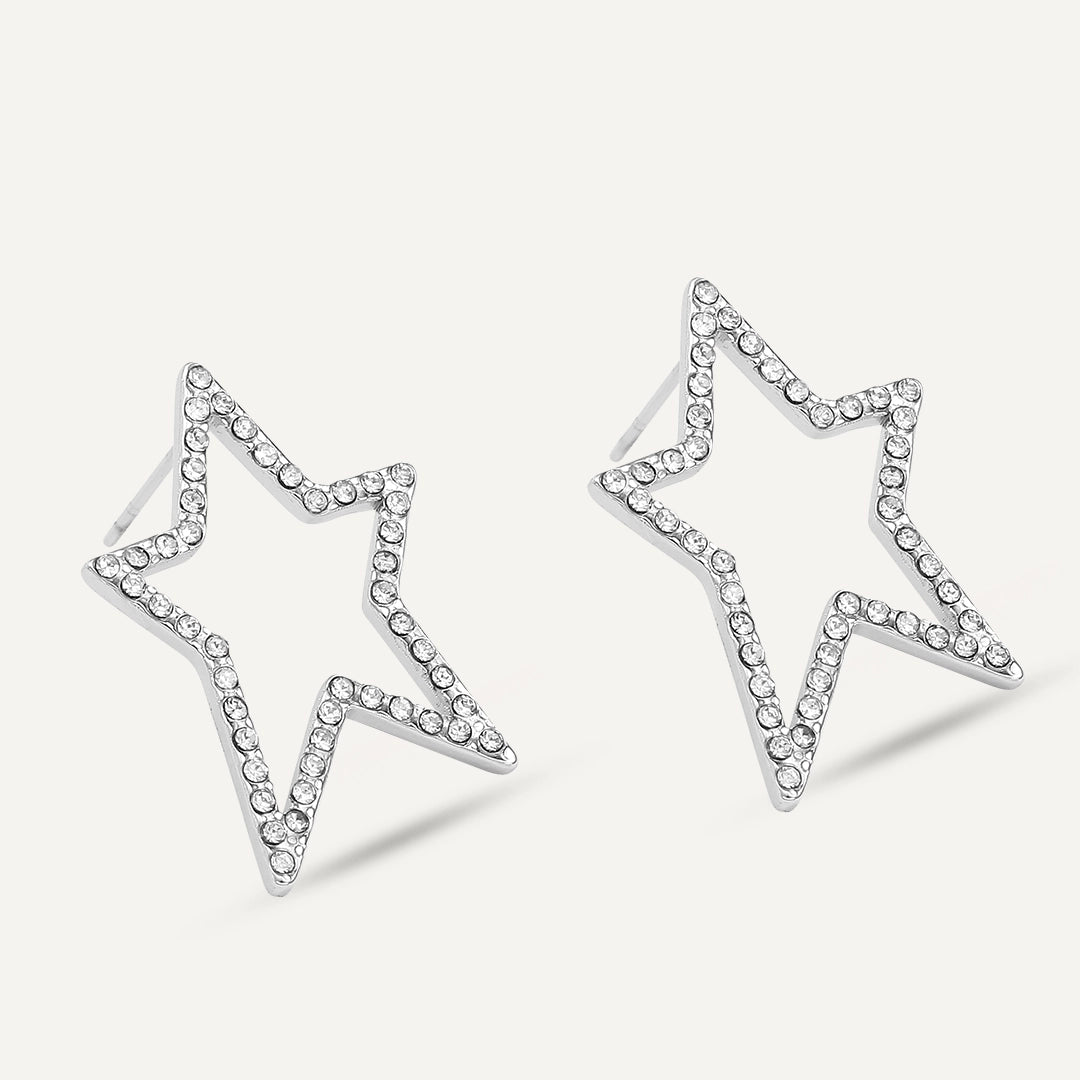 Vibes | Starry Dream Post Earrings | White Gold-Plated