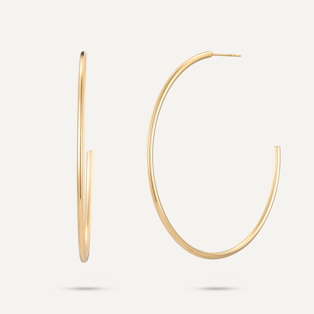 Vibes | Glide Hoop Earrings | 18K Gold-Plated