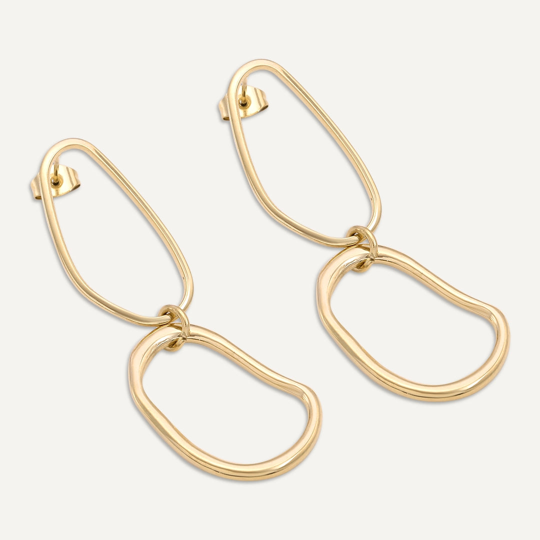 Vibes | Ripple Link Earrings | 18K Gold-Plated