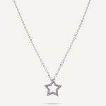 Keira Silver & Cubic Zirconia Star Pendant Necklace - D&X Retail