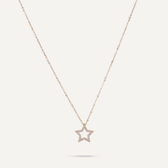 Keira Gold & Cubic Zirconia Star Pendant Necklace - D&X Retail
