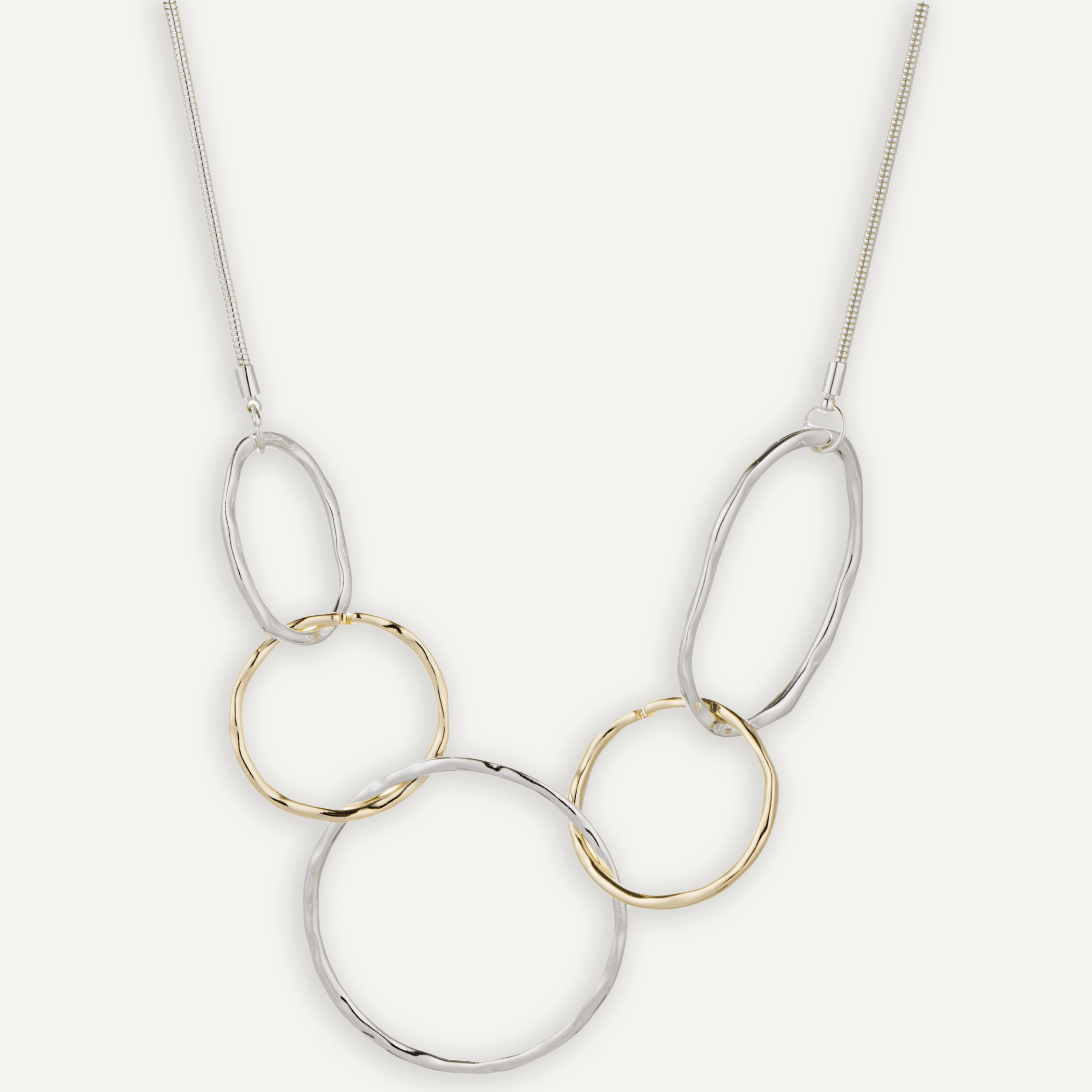 Geo Abstract Interlocking Circles Necklace - D&X Retail