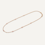 Long Pink Crystal Stone Gold Necklace - D&X Retail