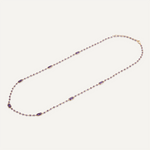 Long Amethyst Crystal Stone Gold Necklace - D&X Retail