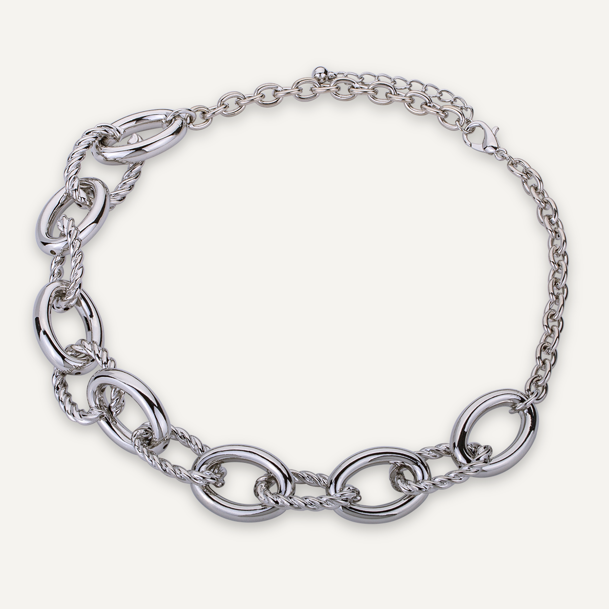 Alesha Short Rope Necklace In Silver - D&X Retail
