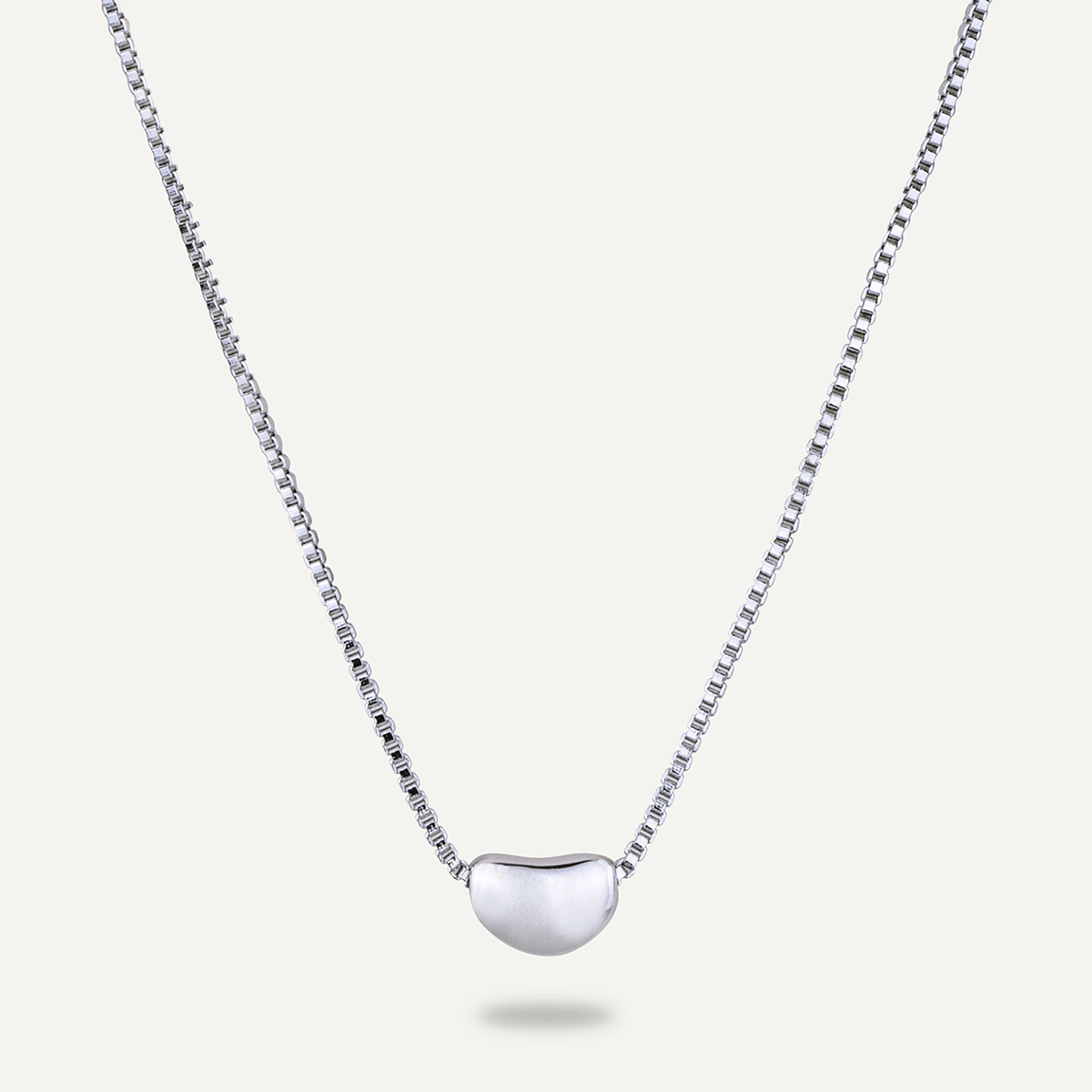 Keira Silver Heart Contemporary Necklace - D&X Retail