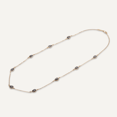 Long Labradorite Multi Crystal Gold Necklace - D&X Retail