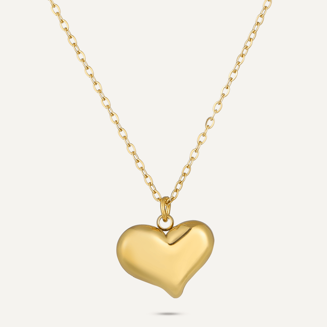 Heart Pendant Necklace In Gold-Tone