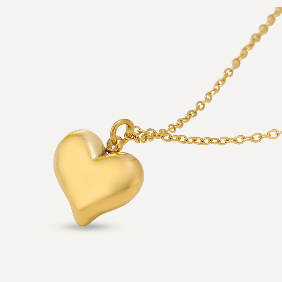 Heart Pendant Necklace In Gold-Tone