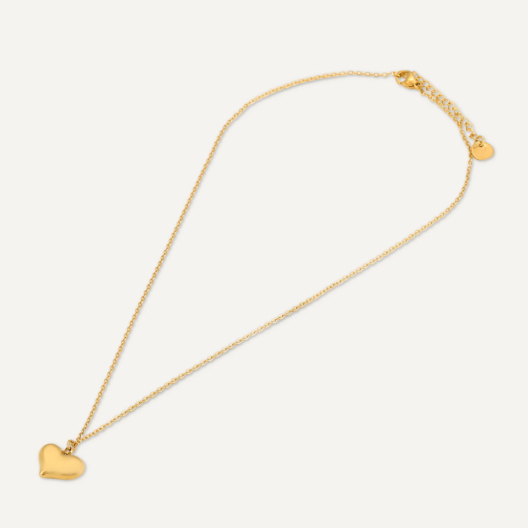 Heart Pendant Necklace In Gold-Tone