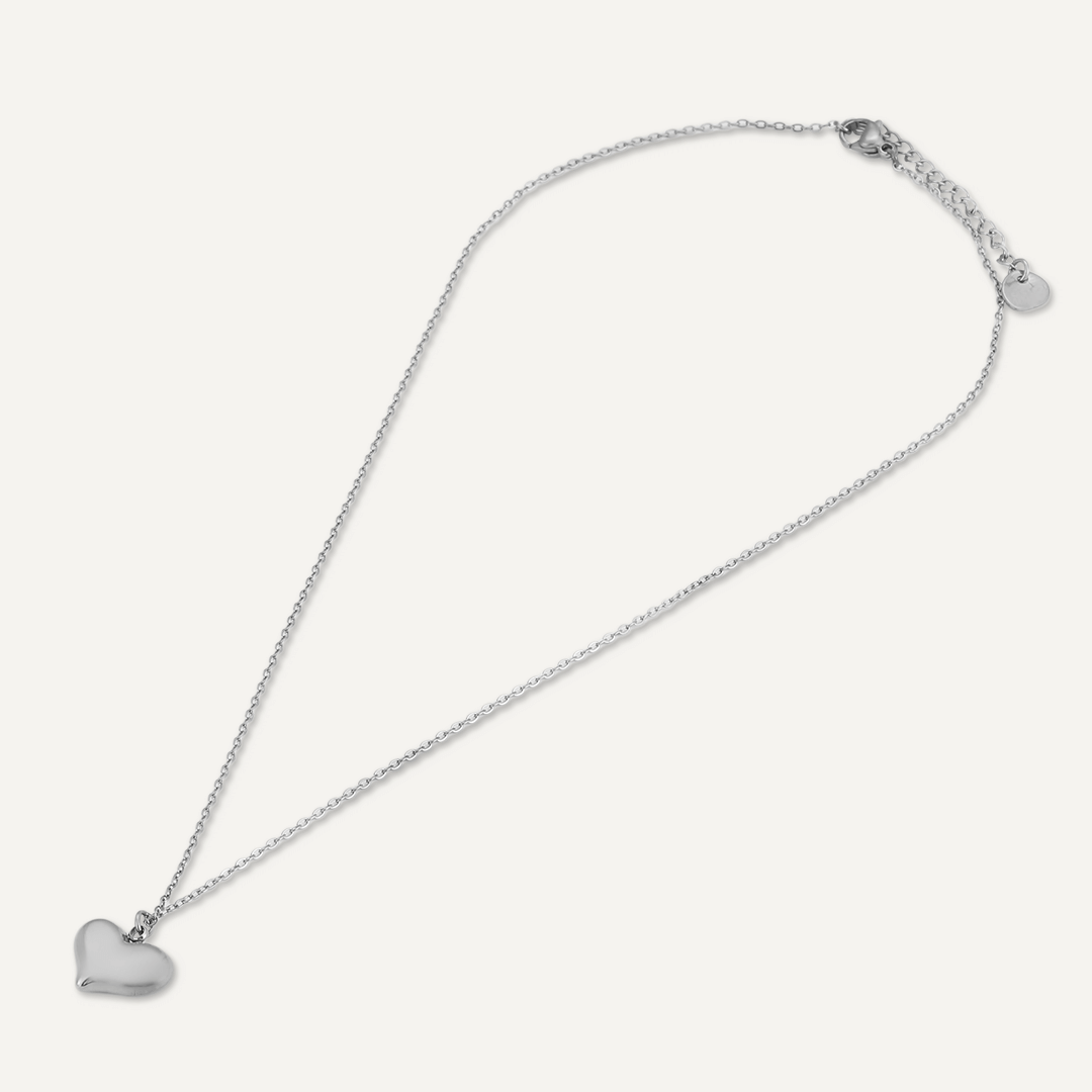 Heart Pendant Necklace In Silver-Tone