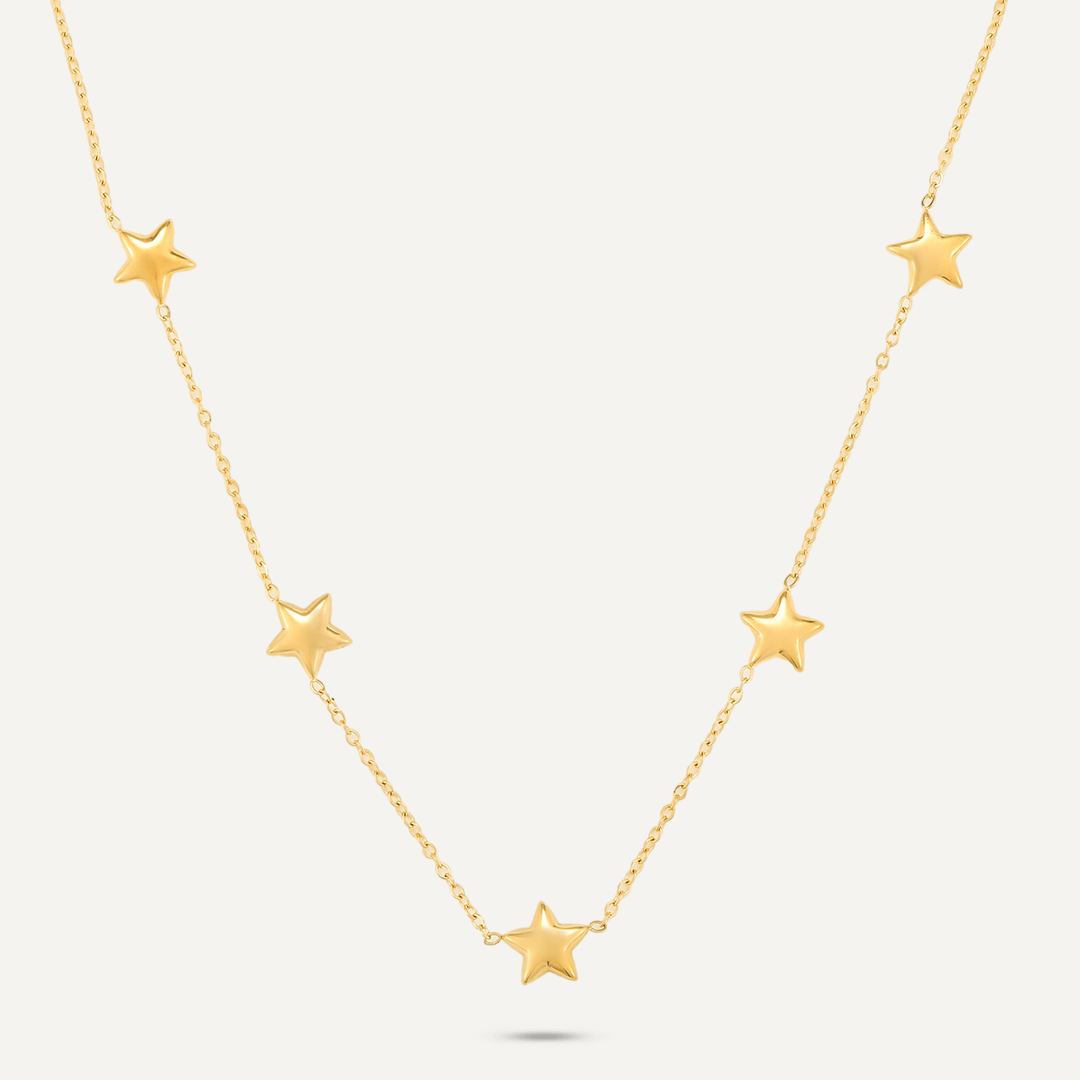 Star Charm Necklace In Gold-Tone