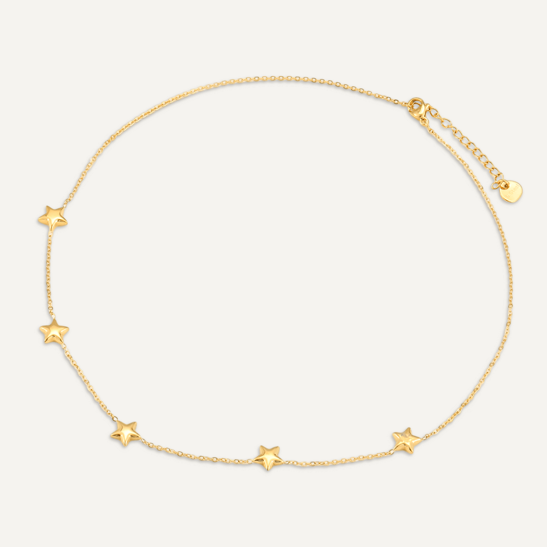 Star Charm Necklace In Gold-Tone