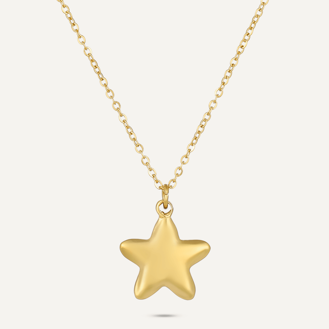 Star Pendant Necklace In Gold-Tone