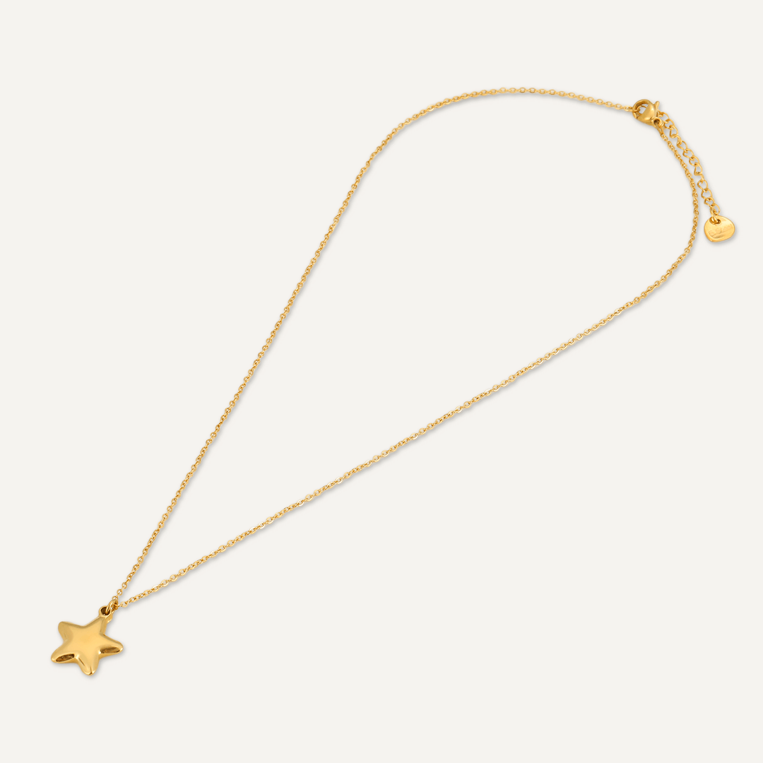 Star Pendant Necklace In Gold-Tone