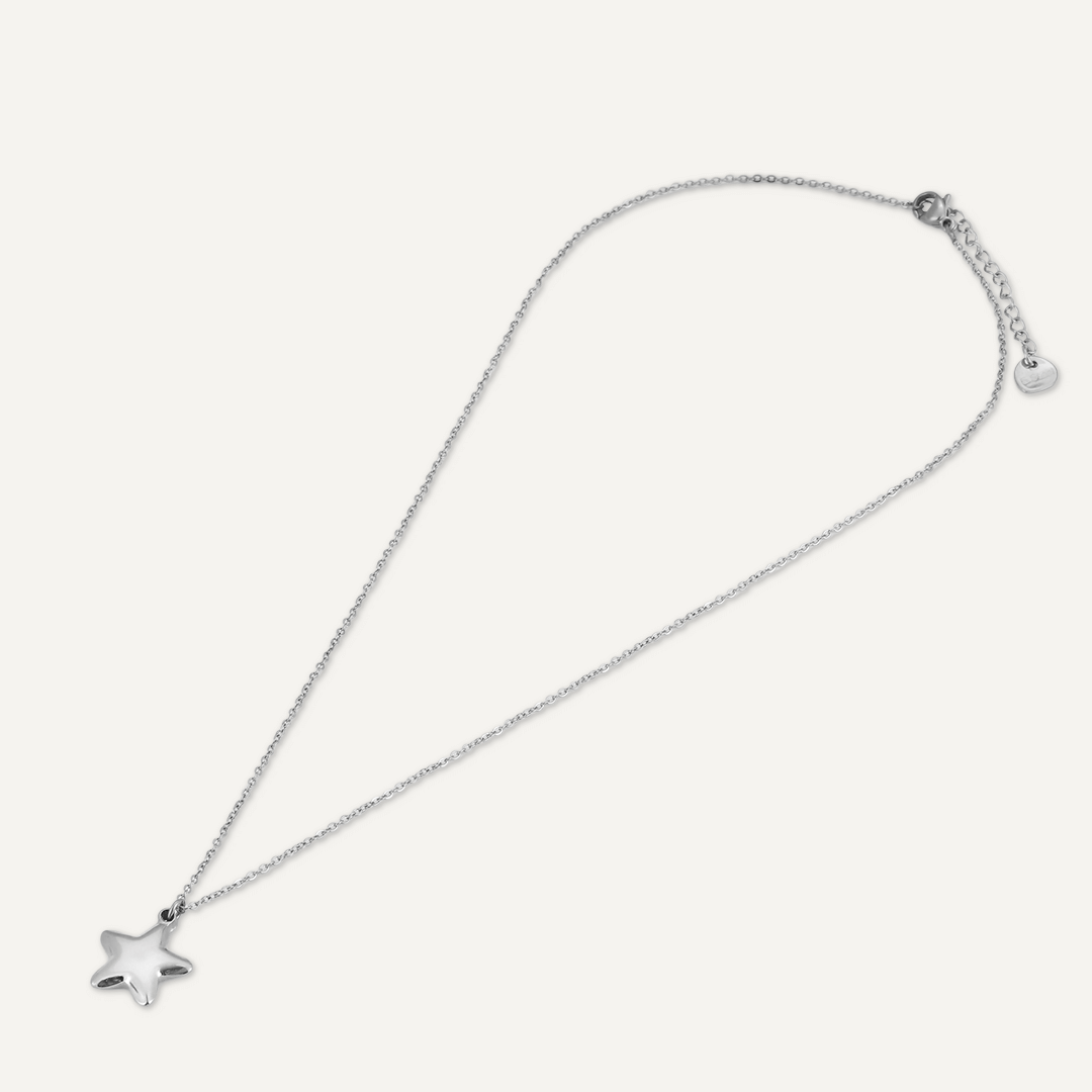 Star Pendant Necklace In Silver-Tone