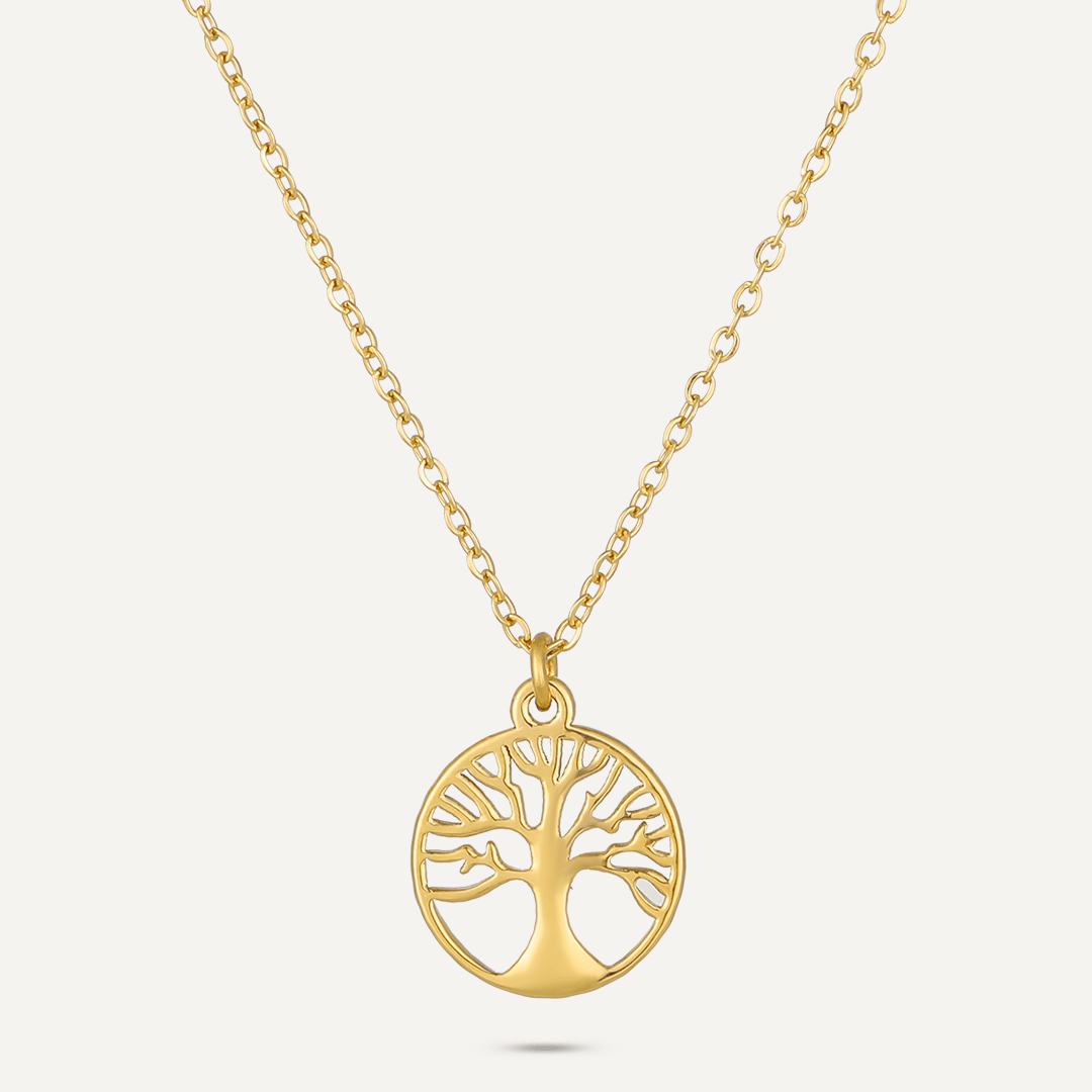 Tree Of Life Pendant Necklace In Gold-Tone