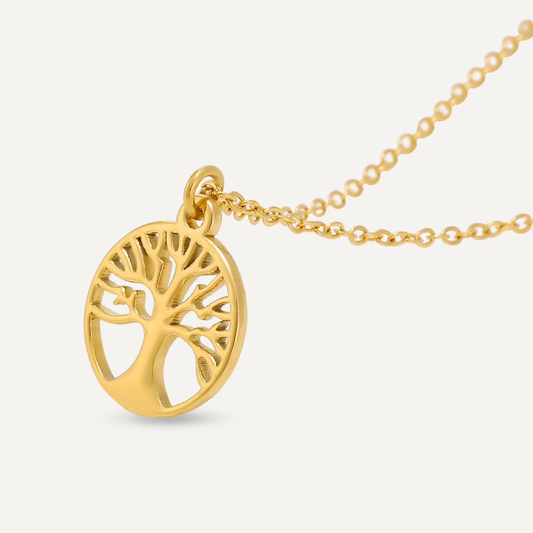 Tree Of Life Pendant Necklace In Gold-Tone