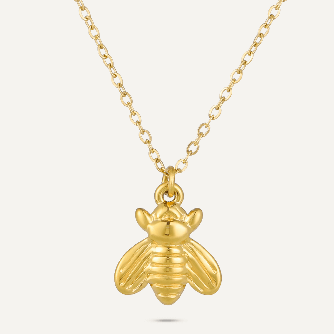 Bee Pendant Necklace In Gold-Tone