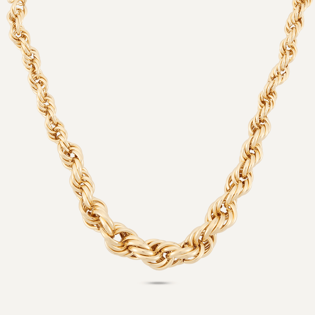 Contemporary T-Bar Necklace In Gold-Tone